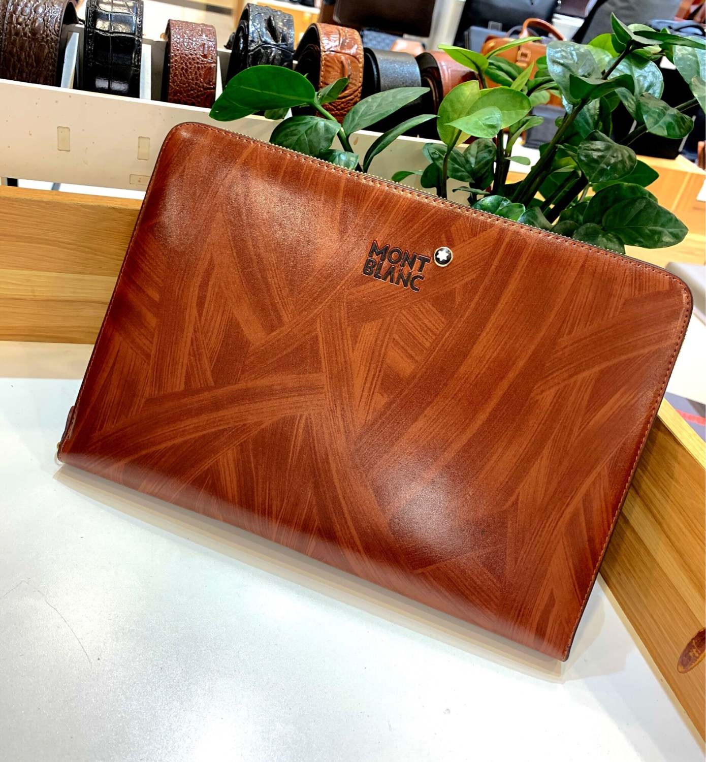 Ví Cầm Tay Vân Gỗ Vừa A4.Ví Da Nam Doanh Nhân.Bóp Da,Túi Tài Liệu 19005.