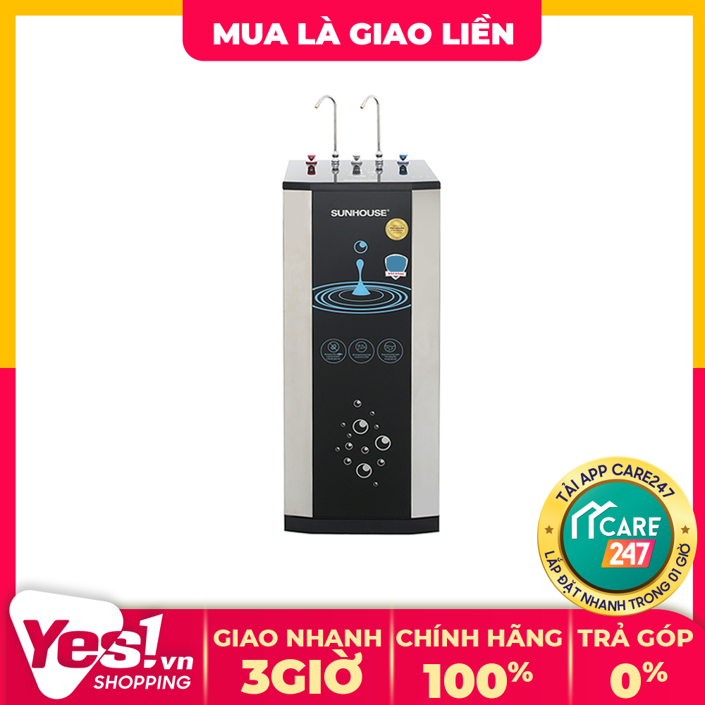 Máy lọc nước RO nóng nguội lạnh Sunhouse SHR76210CK 10 lõi - Bảo hành chính hãng  - Voucher 10% lên đến 800K