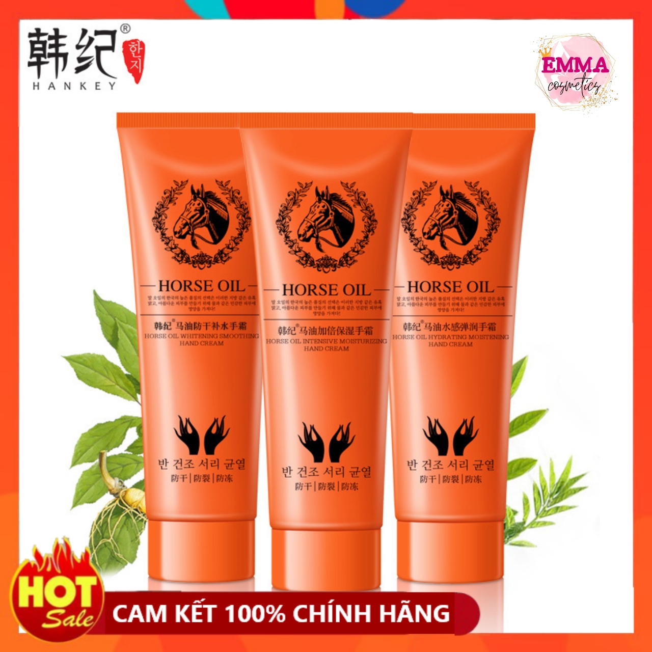 Kem dưỡng da tay hankey dầu ngựa dưỡng ẩm ngăn ngừa lão hóa 90g