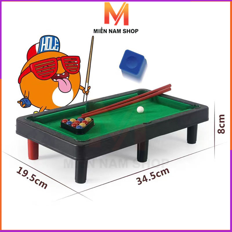 Bàn bida mini 6 lỗ bộ đồ chơi trẻ em pool bàn chơi billiard bàn bi a mini phát triển tư duy sự khéo léo cho trẻ
