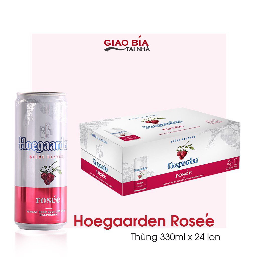 Bia hoegaarden rosee thùng 24 lon 330ml chỉ giao nhanh hn