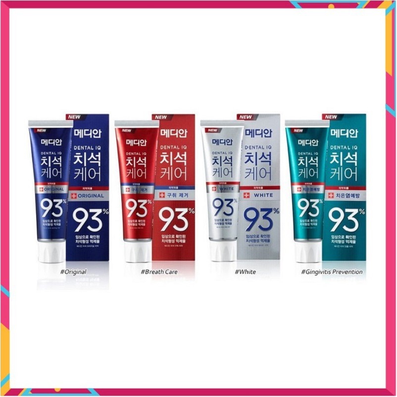 [ Giá Sỉ ] Kem Đánh Răng Median 93  Hàn Quốc Tuýp 120g Cho Bạn Hàm Răng Luôn Trắng Sáng Chắc Khỏe Hơi Thở Thơm Mát