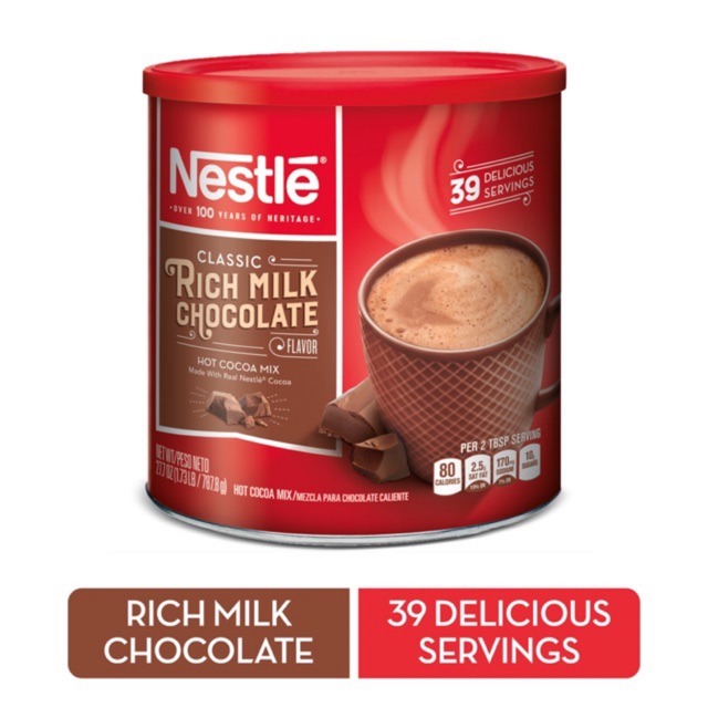 [chính hãng date 2024] Cacao Nóng Nestle Rick Milk Chocolate Flavor Lon 787g