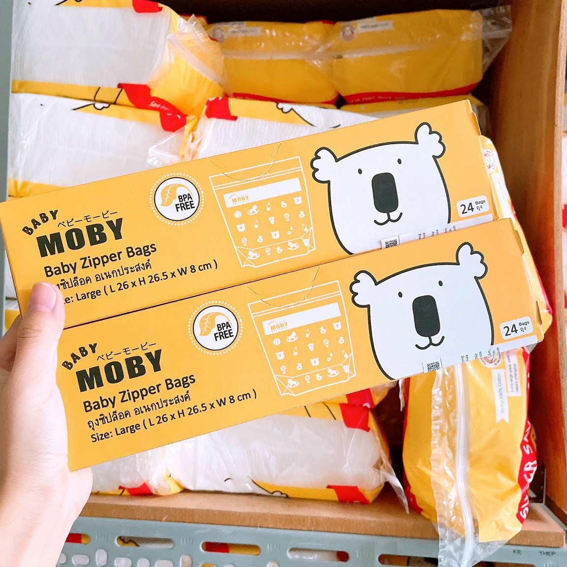 Túi zip đa năng Moby - hàng chính hãng Hộp 24 túi