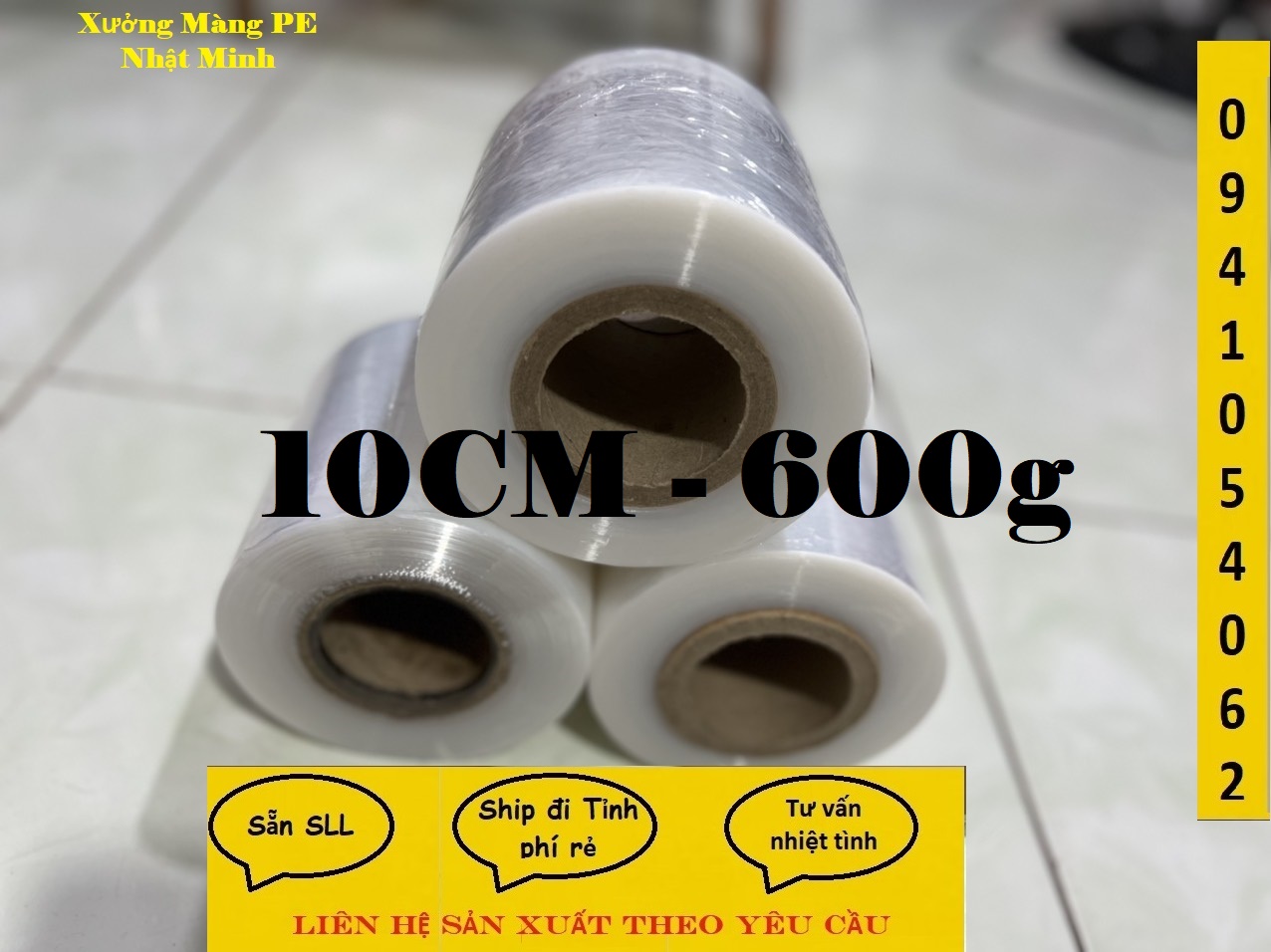 Màng PE, màng quấn bụng ủ tê giảm mỡ 10cm