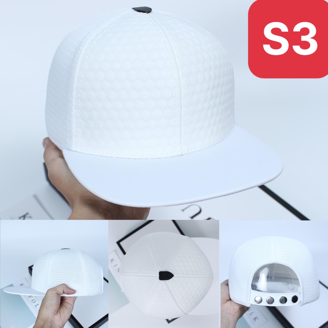 hiphop style delivery black mesh, snapback hats grain embossed high-grade, M3 - 4