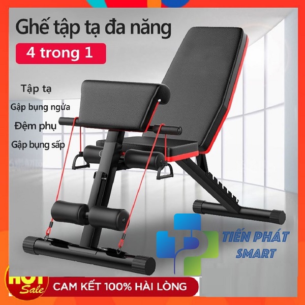 Ghế Tập Tạ Đa Năng P189  Mẫu 2021 Tích Hợp Nhiều Bài Tập Cơ Bụng,Cơ Vai,Cơ Tay,Cơ Lưng Eo Tienphatsmart