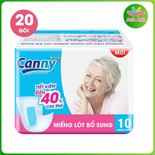 200 Miếng Lót Bổ Sung Canny dùng kèm Tã Quần người lớn, siêu thấm hút và tiết kiệm