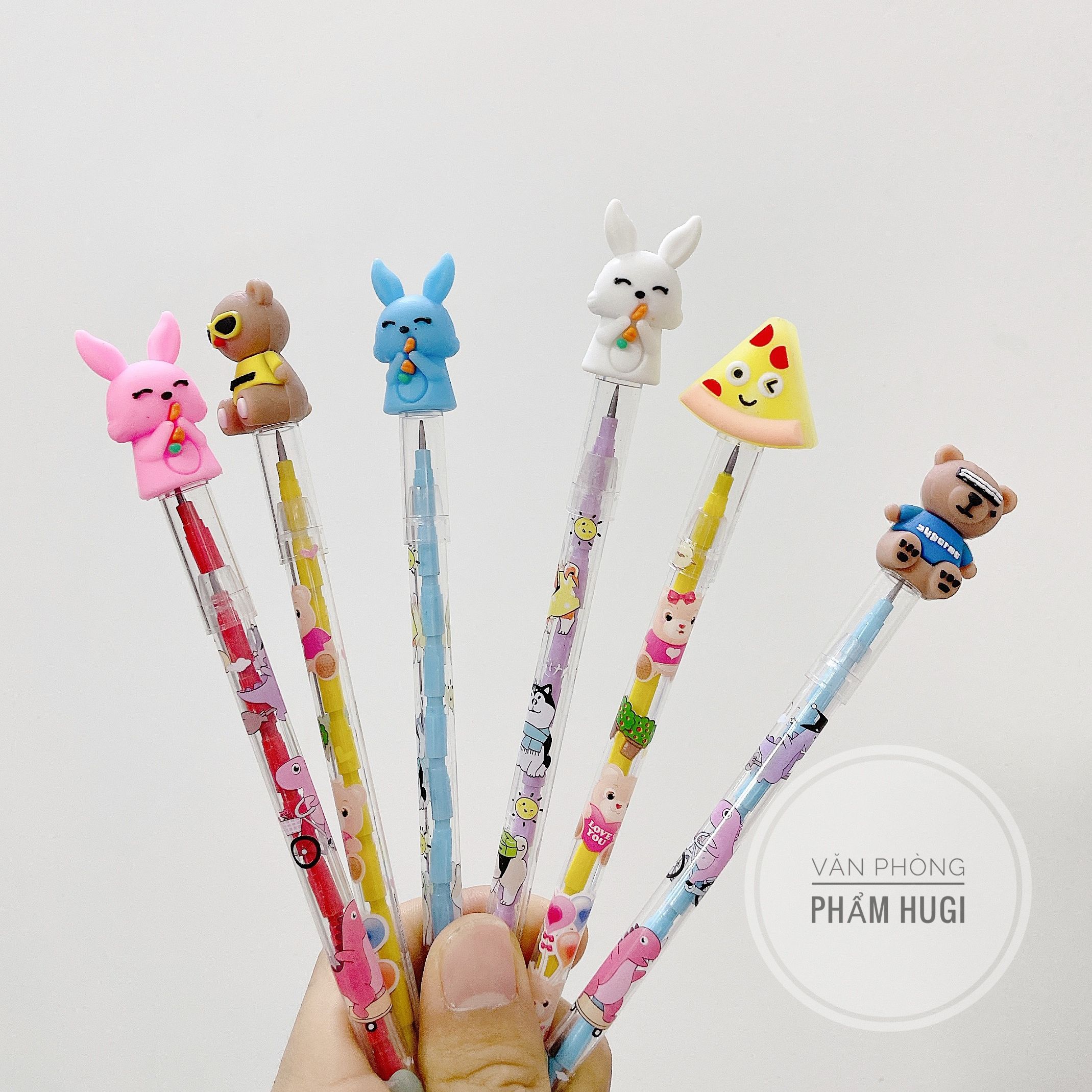Combo 2 Cây Bút Chì Khúc Hình Thú hoạt hình dễ thương