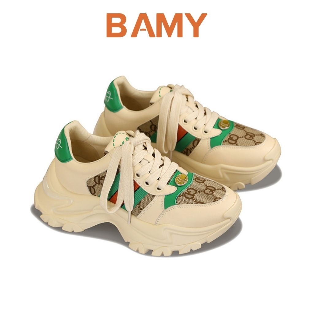 Giày thể thao nữ gd đế răng cưa full box giày sneaker bamy độn đế 6 phân phong cách châu âu