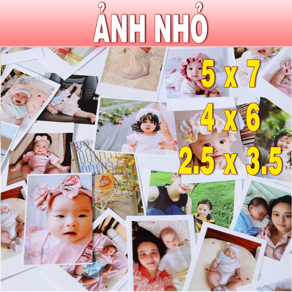 In ảnh 5x7 , 4x6 , 2.5x3.5 theo yêu cầu ép plastic giá rẻ