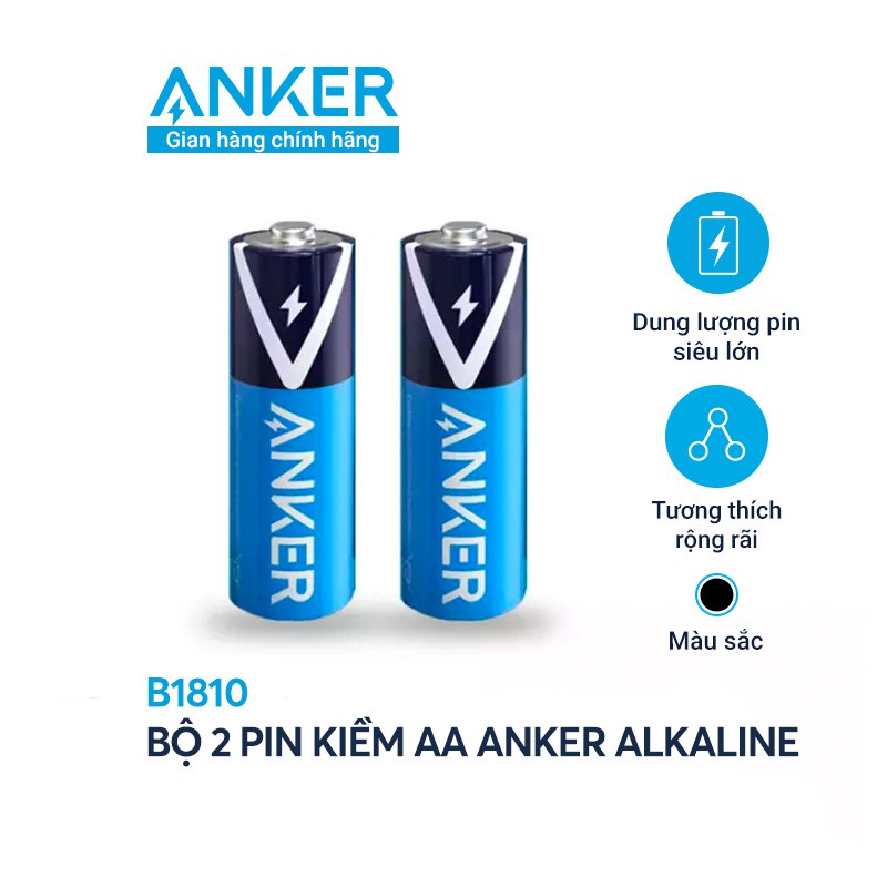 Pin kiềm alkaline anker aa hàng chính hãng- b1810