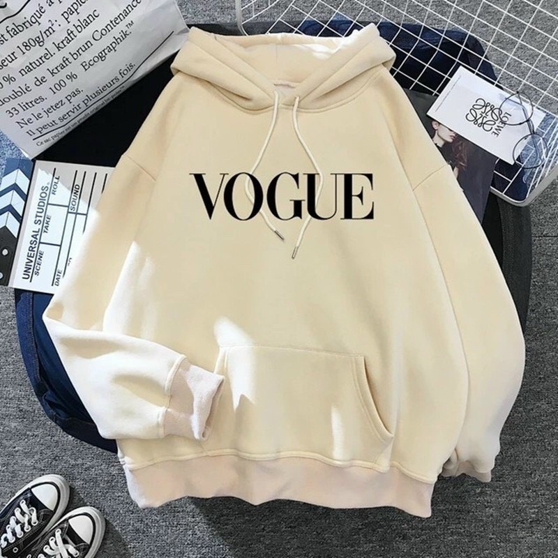 Áo hoodie & sweater mặc đông, áo nỉ cặp đôi, áo nỉ unisex, áo hoodie in chữ vogue