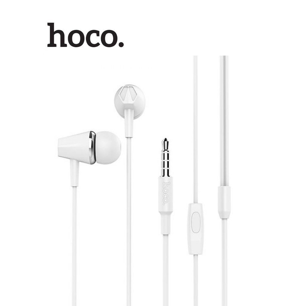[HCM]Tai nghe jack 3.5mm Hoco M34 chất liệu TPE tráng men kèm bộ điều khiển có Mic cho Smartphone/Tablet dài 1.2M