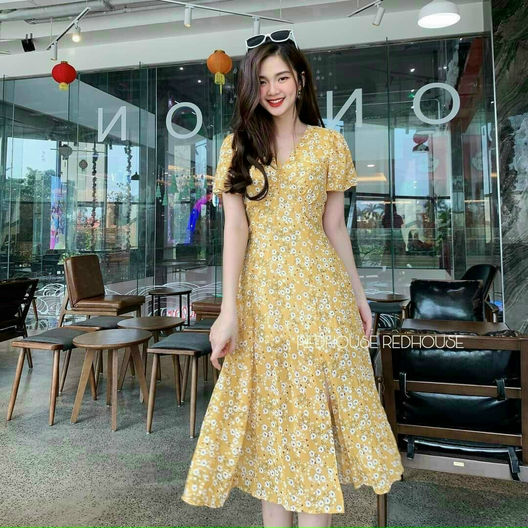 Đầm lụa hoa siêu xinh