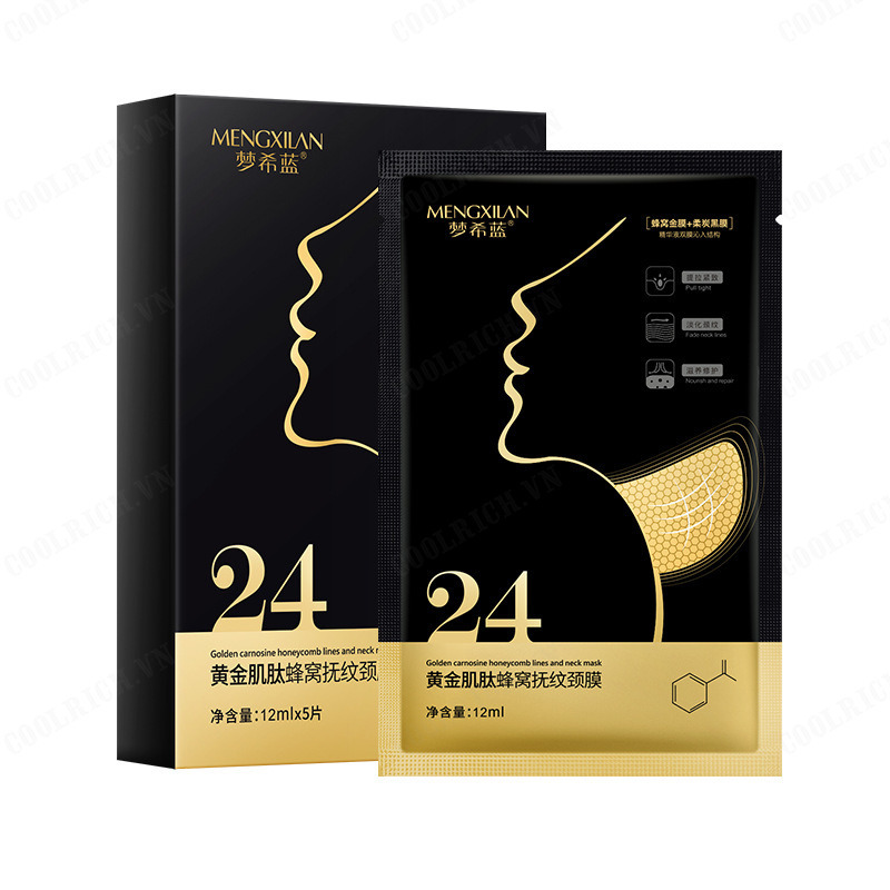 Mặt Nạ Cổ Tổ Ong Gold Carnosine Làm Săn Chắc Dưỡng Ẩm Chăm Sóc Cổ