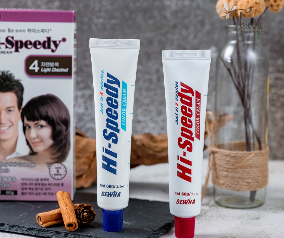 Nhuộm phủ tóc bạc thảo dược richenna hi-speedy hàn quốc 60g*60g