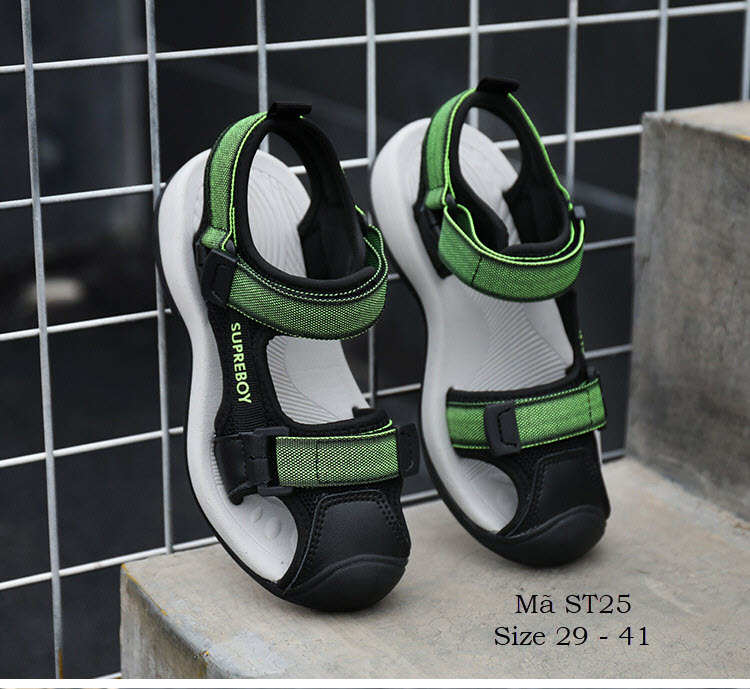 Sandal bít mũi siêu nhẹ cho bé trai 4 -15 tuổi thể thao khỏe khoắn ST25