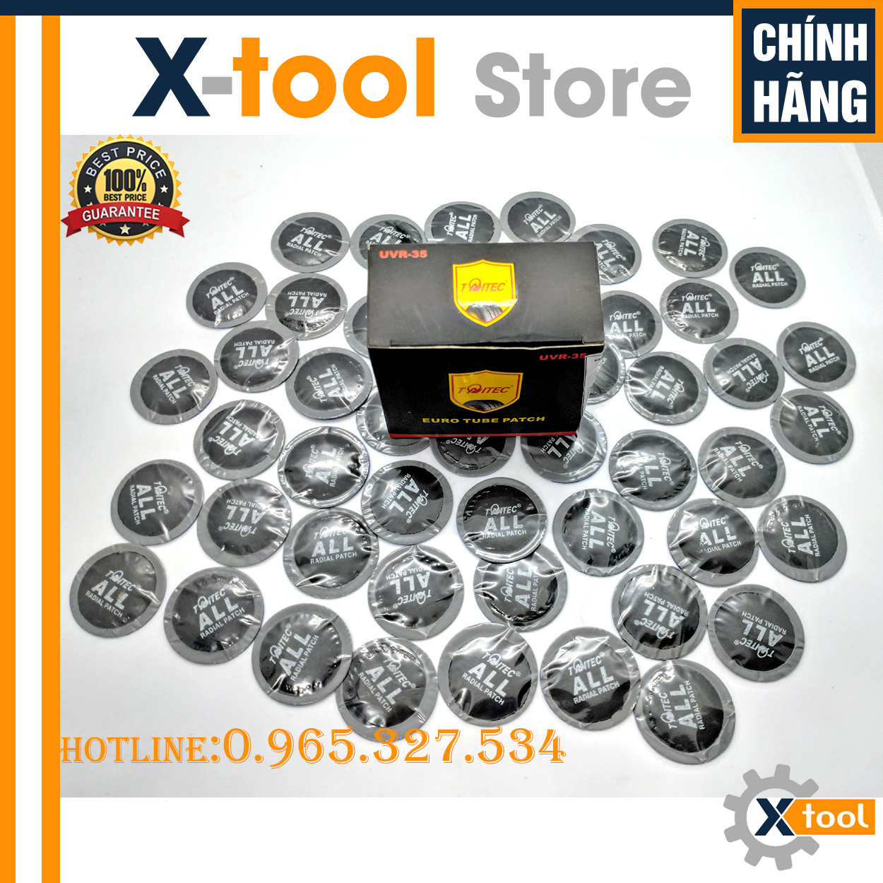 50 miếng vá lốp, vá vỏ,vá săm, vá ruột cho xe máy, ôtô, xe tải kích thước - 35mm