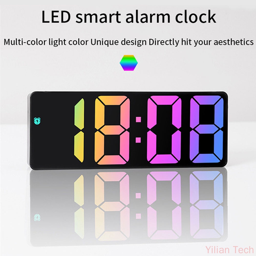 Đồng hồ led để bàn trang trí decor điện tử đẹp, Đồng hồ để bàn,đồng hồ Led để bàn,đồng hồ báo thức,màn hình led