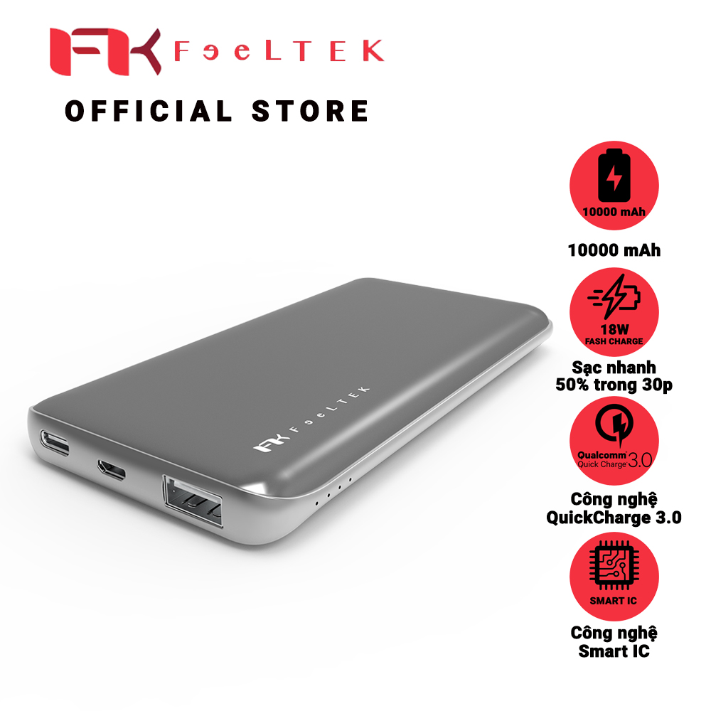 Pin sạc dự phòng Omni PD Power Bank 10000mAh Feeltek