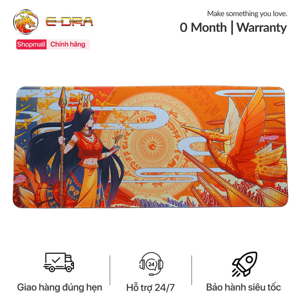 Bàn di chuột - lót chuột - pad chuột e-dra lạc hồng emp903 - 900x400x5mm - chính hãng e-dra