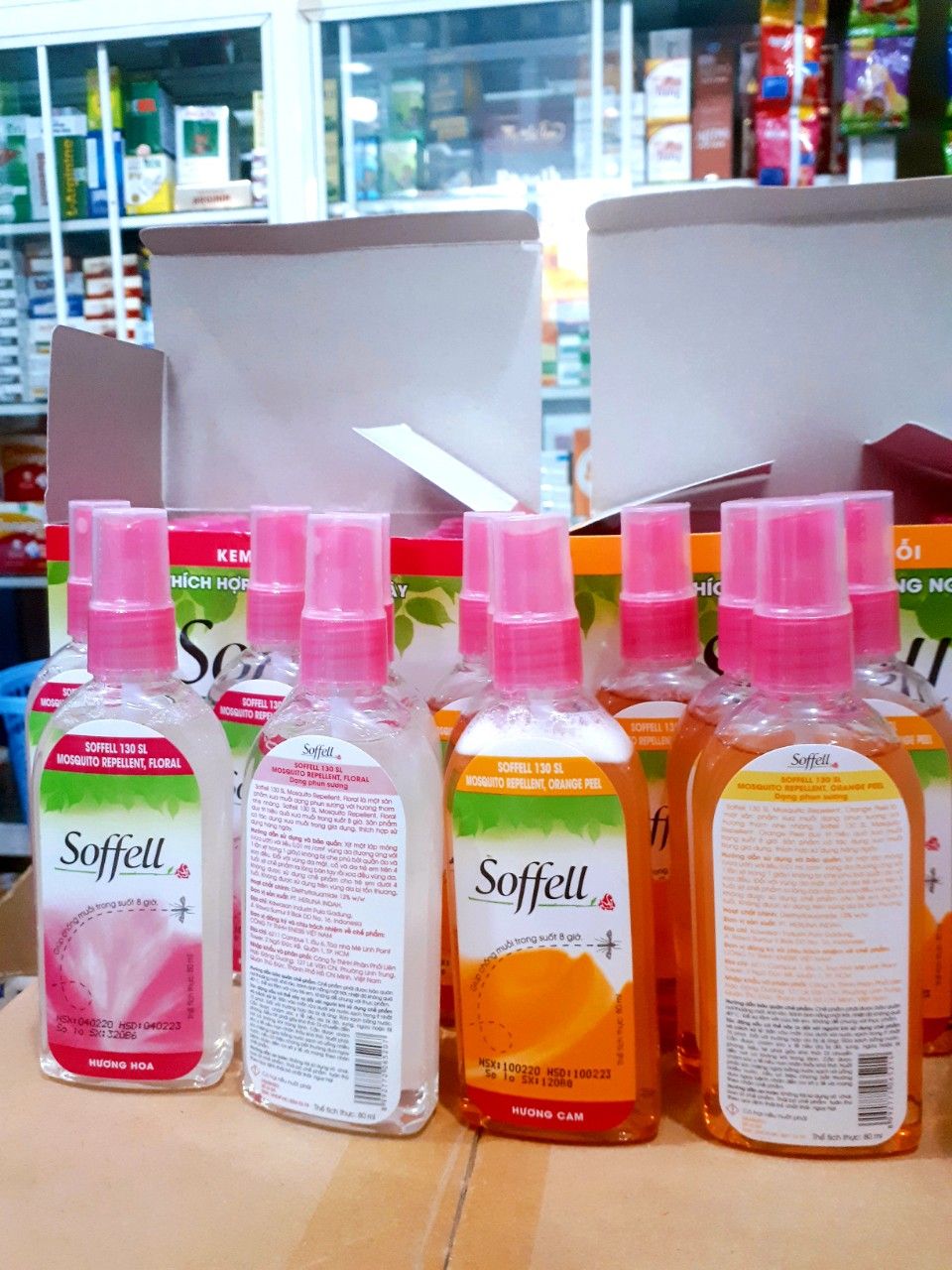 Xịt muỗi SOFFELL dạng phun sương chai lớn 80ml