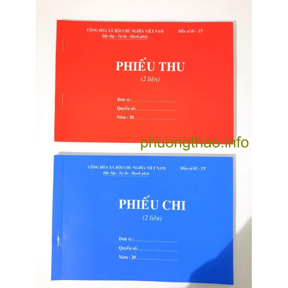 Phiếu thu, Phiếu chi - Giấy carbon đẹp