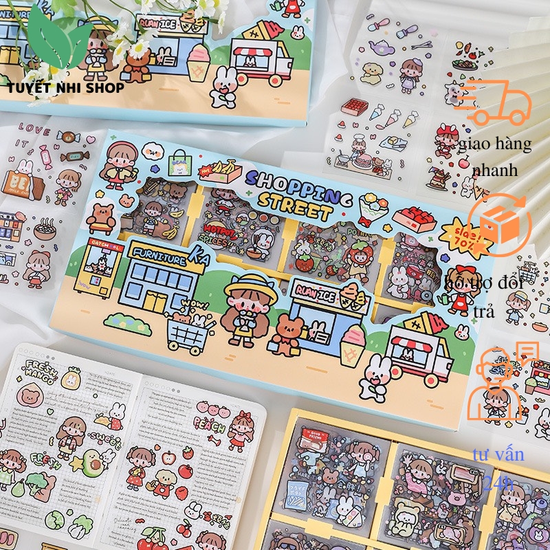 Sticker 200 tấm hình dán đáng yêu nhiều chủ đề