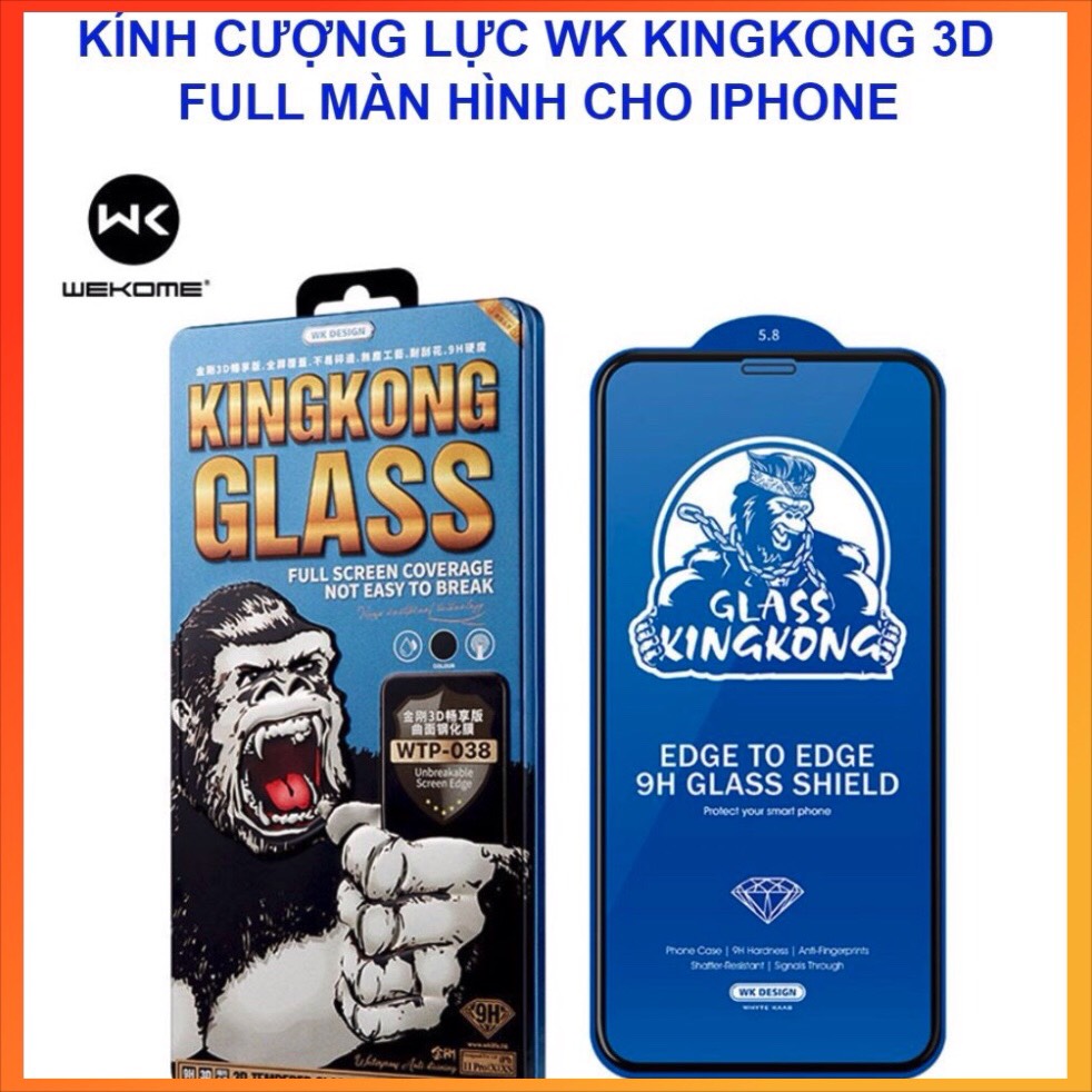 KÍNH CƯỜNG LỰC KINGKONG HỘP SẮT XANH CAO CẤP FULL MÀN HÌNH TỪ 7PLUS -> 13PROMAX