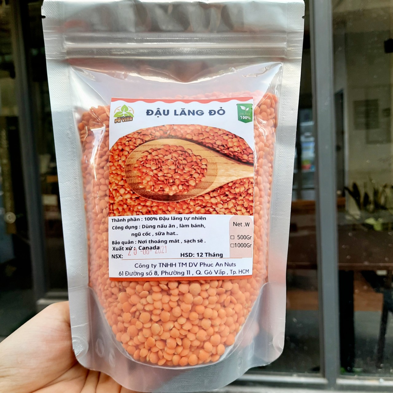 Đậu lăng đỏ tách vỏ 500g ấn độ