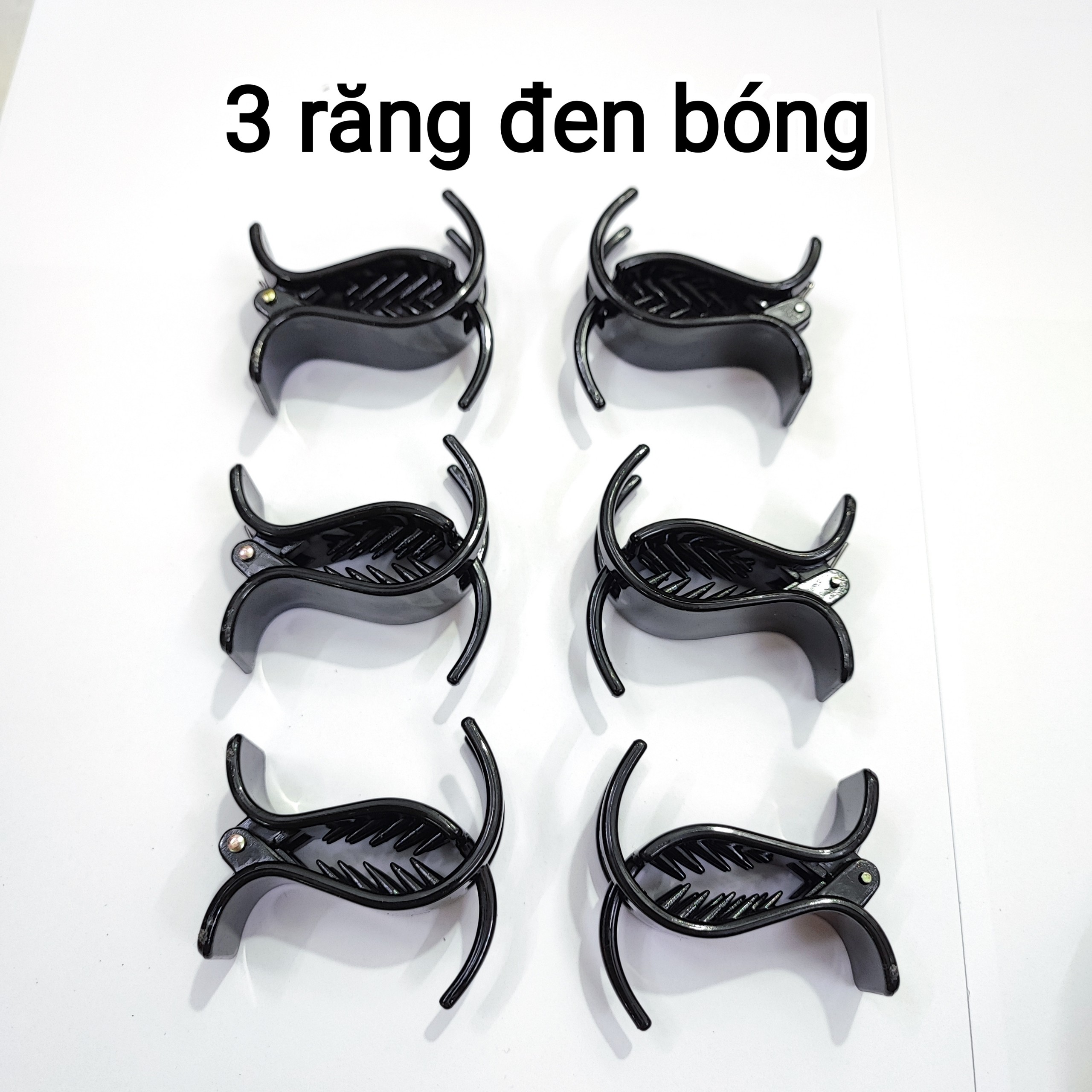 Set 6 kẹp càng cua 3 răng 5 răng nhiều màu - Kẹp tóc ngoạm cho nữ