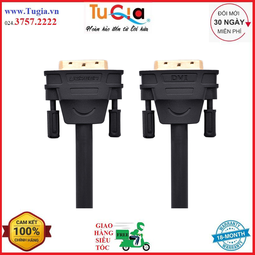 Cáp tín hiệu dvi-d 2 đầu đực dài 20m ugreen 11602 - hàng chính hãng