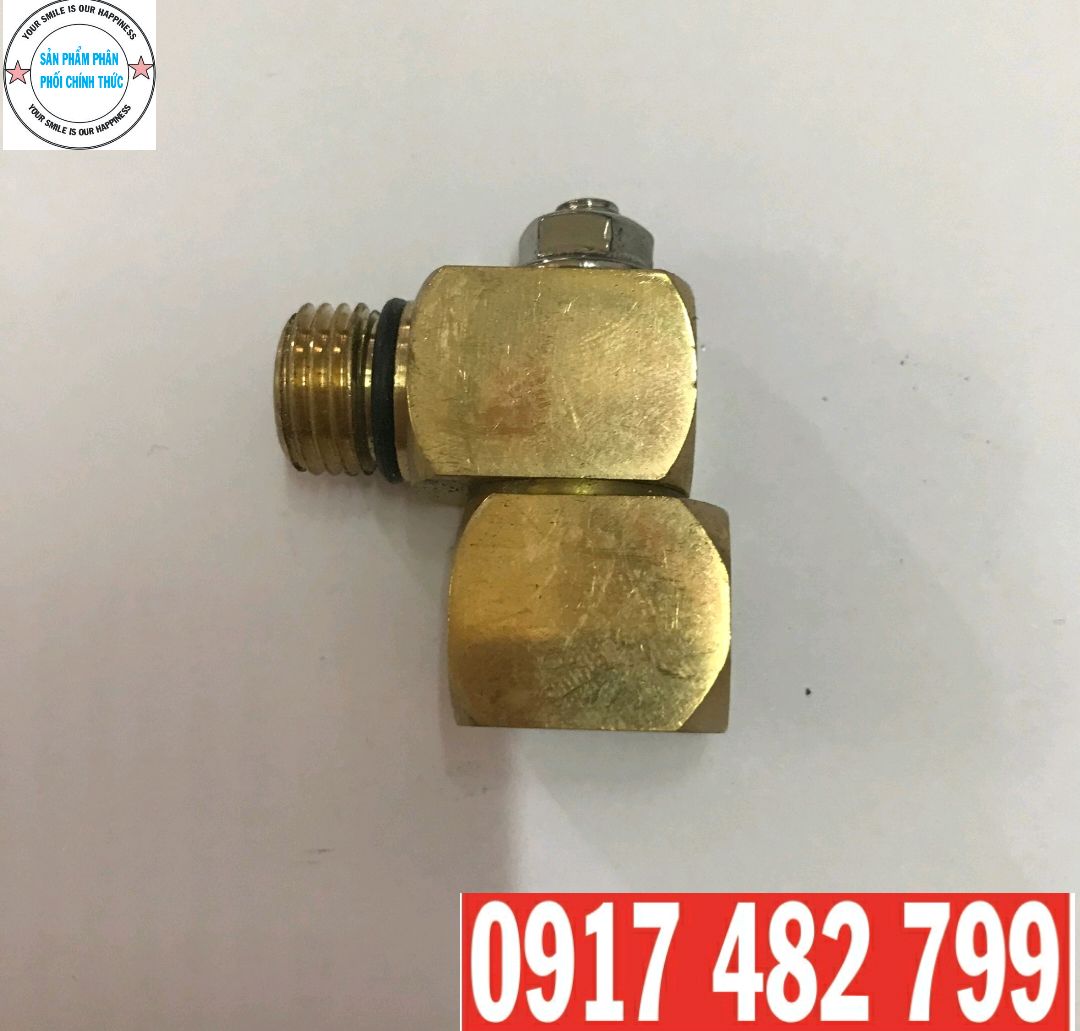 Khớp nối béc rửa máy lạnh xoay 360 độ bằng đồng