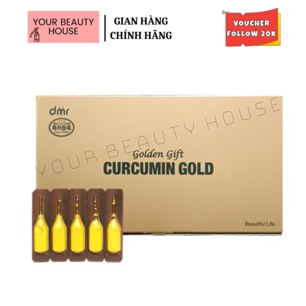 CURCUMIN GOLD - Tinh chất nghệ nano Hàn Quốc - Full hộp 100 tép