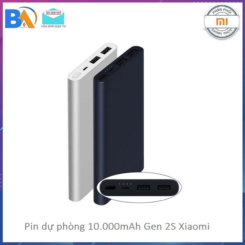 Pin sạc dự phòng Xiaomi 10.000 mAh Gen 2S - Input 2.0A/Output 2.4A - Vỏ hợp kim nhôm nguyên khối siêu mỏng - Hàng chính hãng - Bảo Hành 12 Tháng