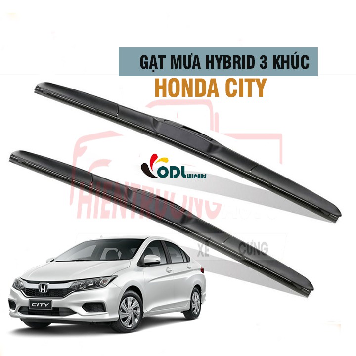 Gạt Mưa Xe Honda City Hybrid 3 Khúc Lưỡi Silicon Hàng Loại I Siêu Bền