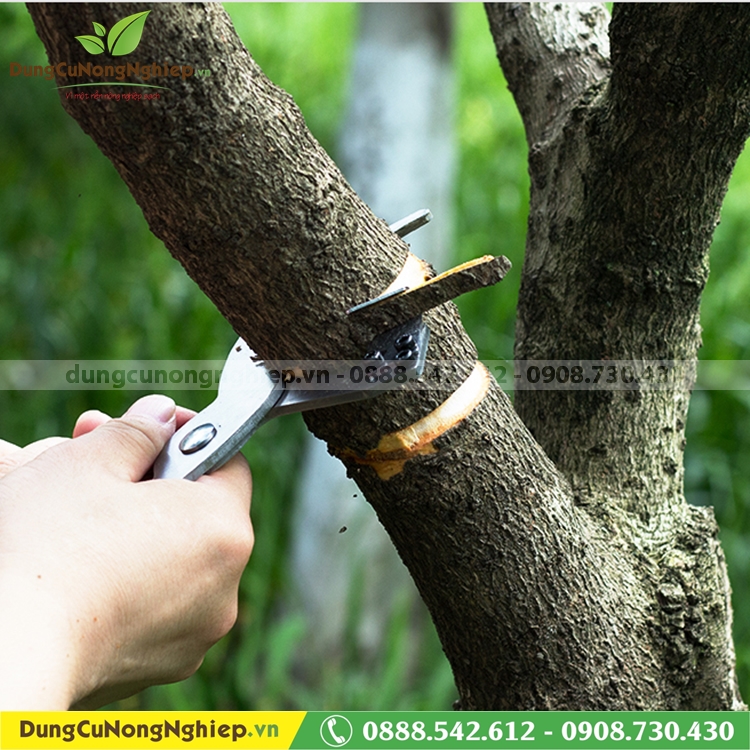 Dụng cụ khoanh vỏ kẹp thân xoay tách vỏ nhanh