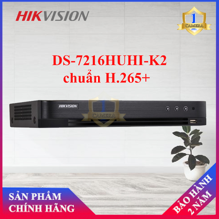 Đầu ghi hình camera hikvision 16 kênh ds-7216huhi-k2 chuẩn h.265+ hỗ trợ 4 loại camera ahd/tvi/cvi/cvbs – camera số 1