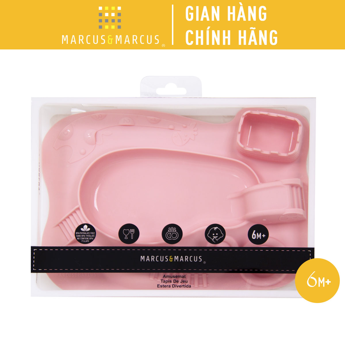 Khay ăn dặm silicon vui nhộn cho bé Marcus & Marcus, từ 6 tháng - Pokey