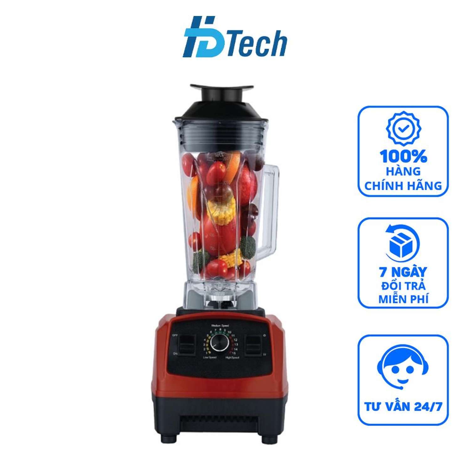 Máy xay sinh tố công nghiệp đa năng hb tech hb–2801 công xuất 1500w-2l
