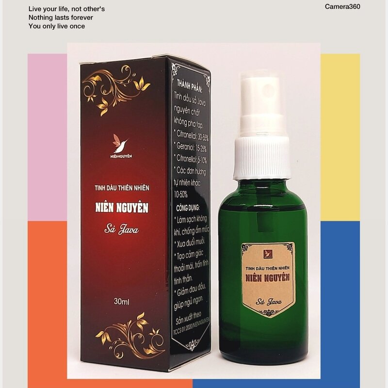 Tinh dầu thiên nhiên niên nguyên: tinh dầu sả java nguyên chất 100%