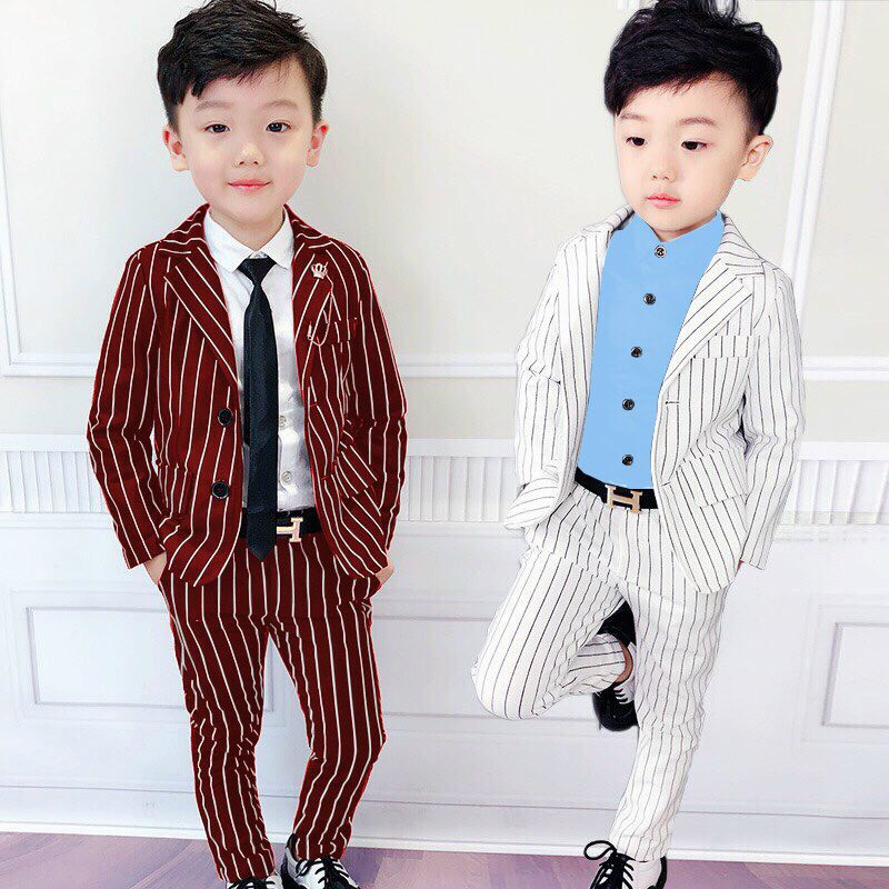 Bộ vest sọc cho bé trai cá tính, lịch lãm 9-46kg - 3 màu