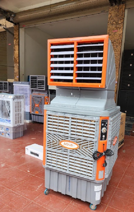 Quạt điều hòa hơi nước công nghiệp aqua ha3800, 130 lít, 1100w, 35000m3/h, chuyên dùng cho nhà xưởng, nhà hàng.