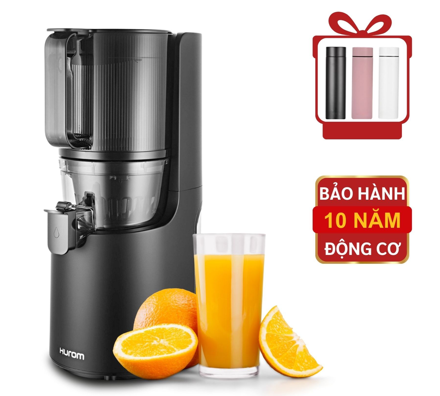 Máy ép chậm hurom h200, ép kiệt bã, khoang chứa lớn, công suất 200w, 43 vòng quay /phút l bảo hành động cơ 10 năm