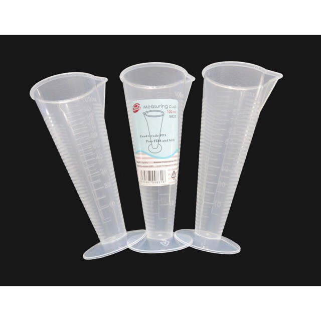 Cốc đong nhựa 100ml (MS 130)-Chân phễu