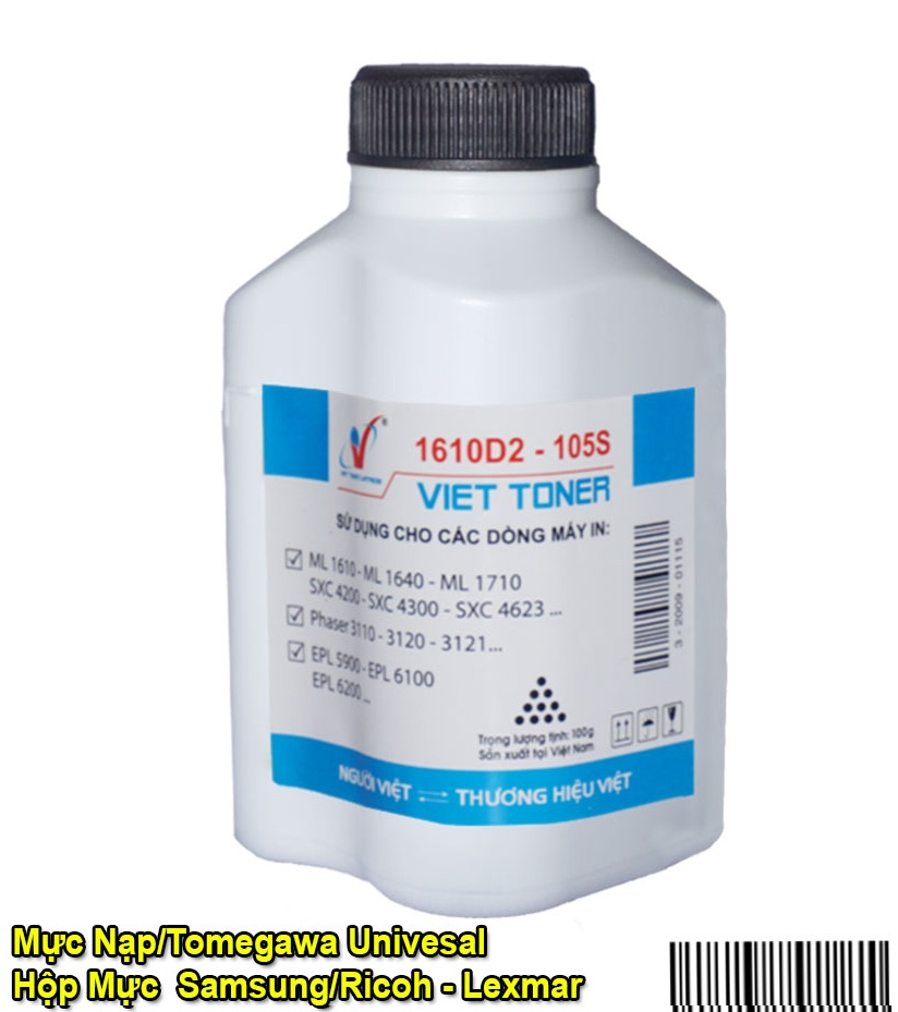 Mực nạp Samsung Xerox Ricoh SP 100 115 200 203 210 310 3410 Samsung ML1610-1640 SXC 4200 Xerox Phaser 3110 3115 3120 3140 3160 3210 3200 3250 PE220 HP 107a/107w * MFP 135a/135w/137fnw Neverstop 1000a/MFP 1200aw(W1103A/103A