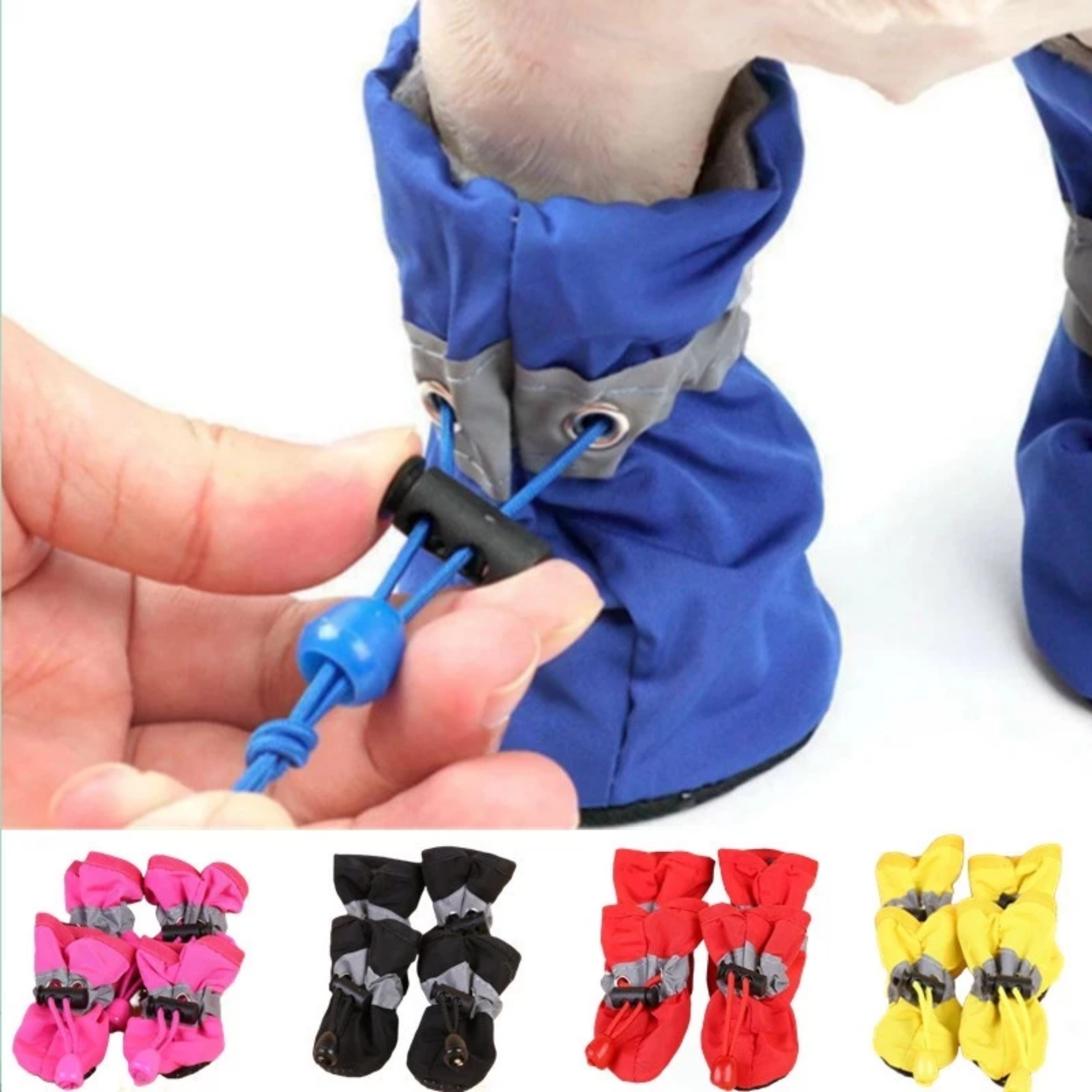 Giày cho Chó Mèo bằng vải lông mềm mịn có dây rút chống tuột - Hàng loại 1 Đẹp chắc chắn
