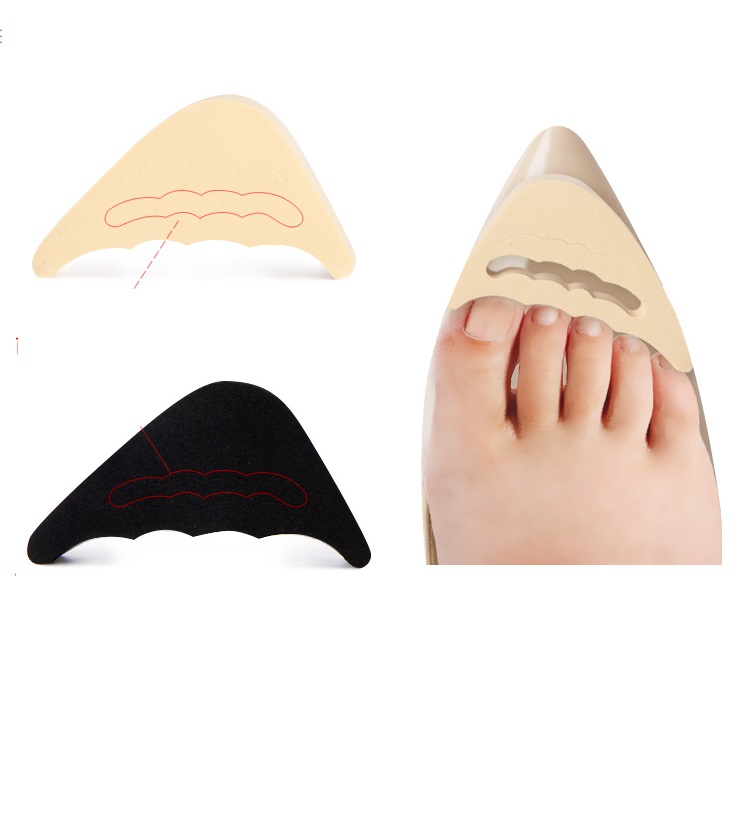 Lót Mũi Giày Su Non Đệm Êm Ngón Chân Có Tác Dụng Giúp Giảm Size Cho Giày Bị Rộng 2 Miếng Lót Kín Mũi Giầy Cao Gót (GIAO MÀU NGẪU NHIÊN)