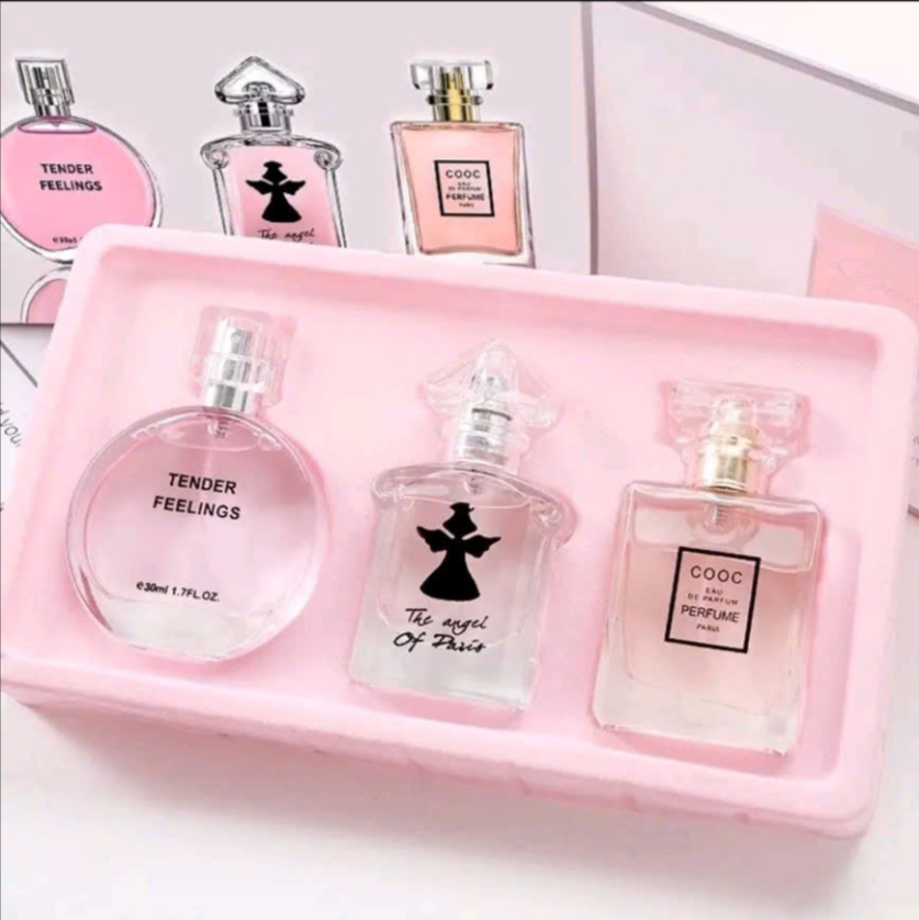 Set 3 chai nước hoa nữ, hương thơm quyến rũ, quà tặng người thương